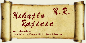 Mihajlo Rajičić vizit kartica